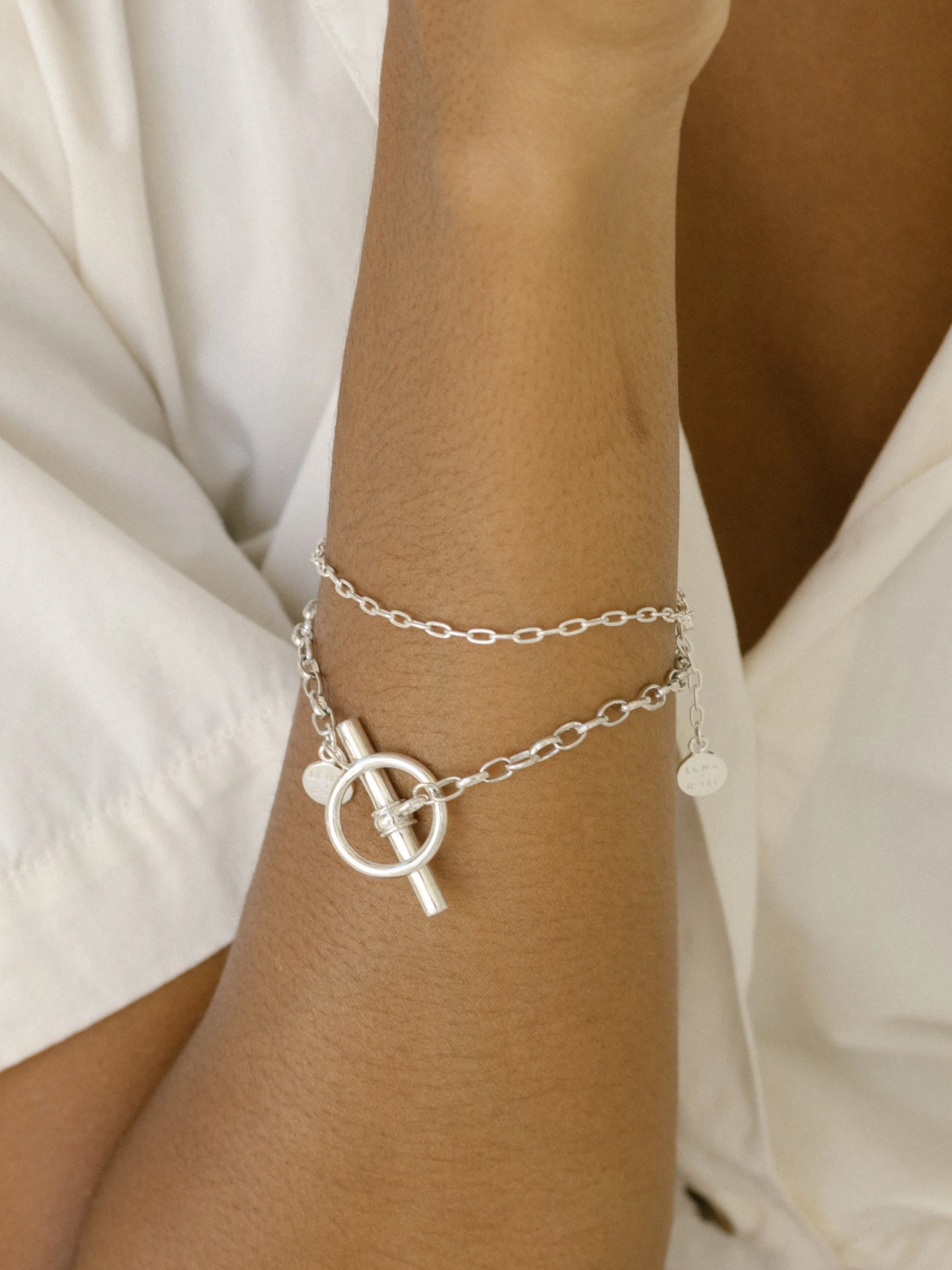 Silver Key Charm Bracelet